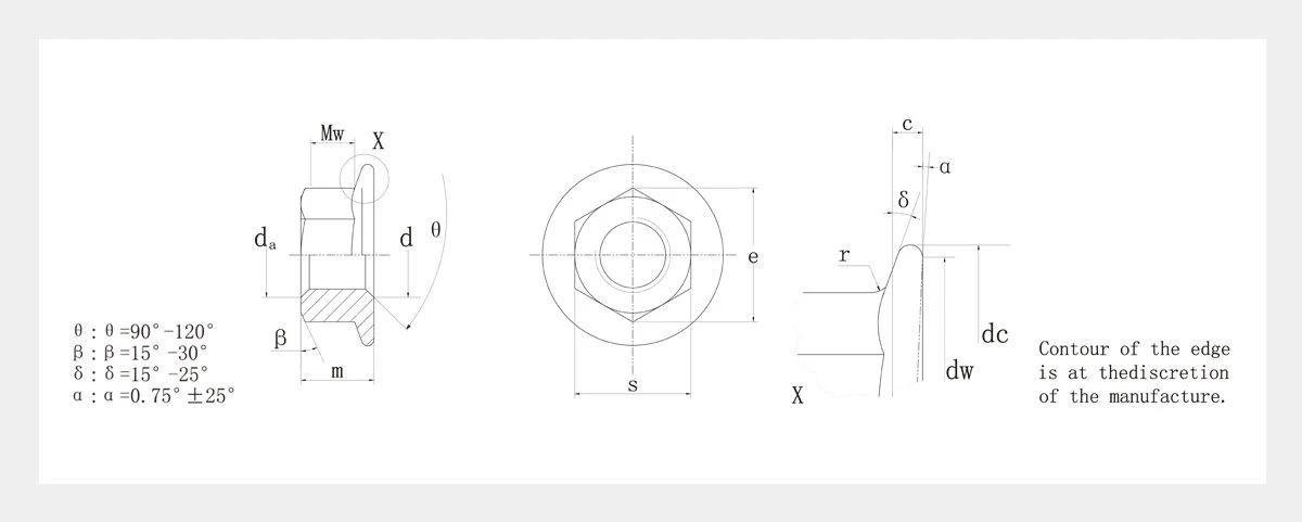 Stainless Steel Flange Nuts-ISO 4161-2D Stainless Steel Flange Nuts-ISO 4161-2D